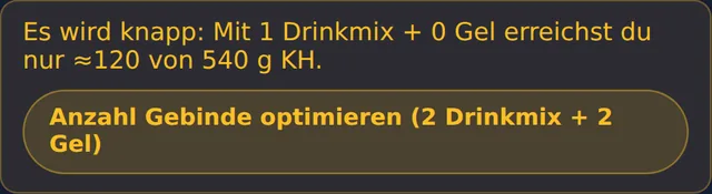 Warnung bei zu wenig Kohlenhydraten